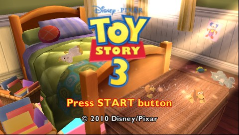 Toy Story 3 title screen for PSP